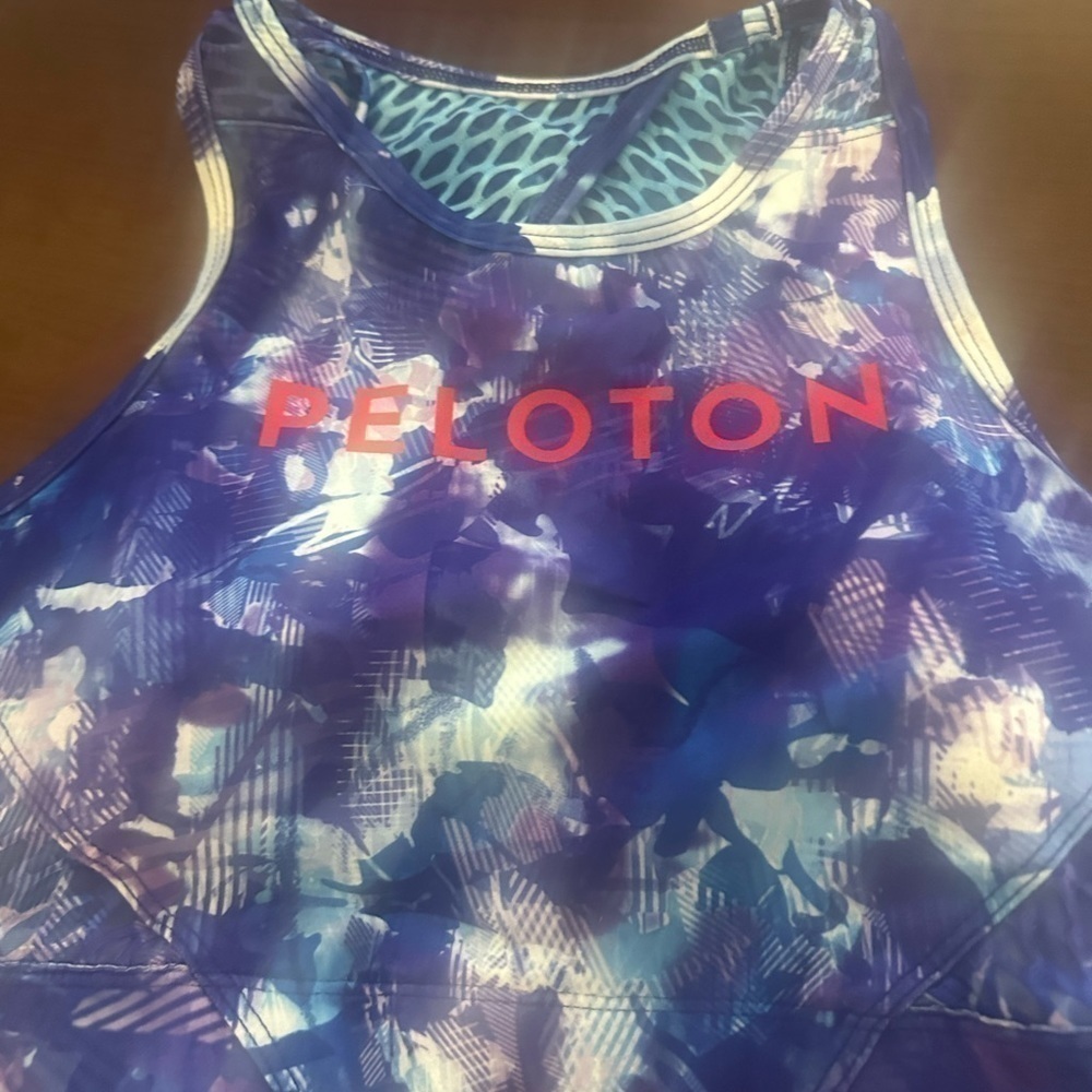 New Peloton Blue Moves High Neck Bra WITH Sports Bra Size Small Medium - Picture 3 of 6